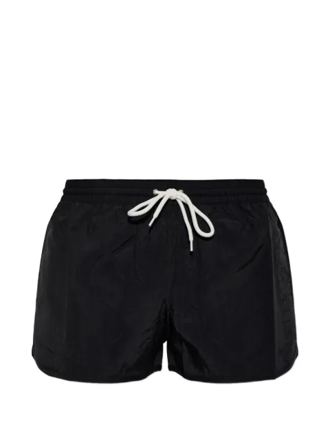 Balmain logo-embroidered drawstring swim shorts Black BWB671880