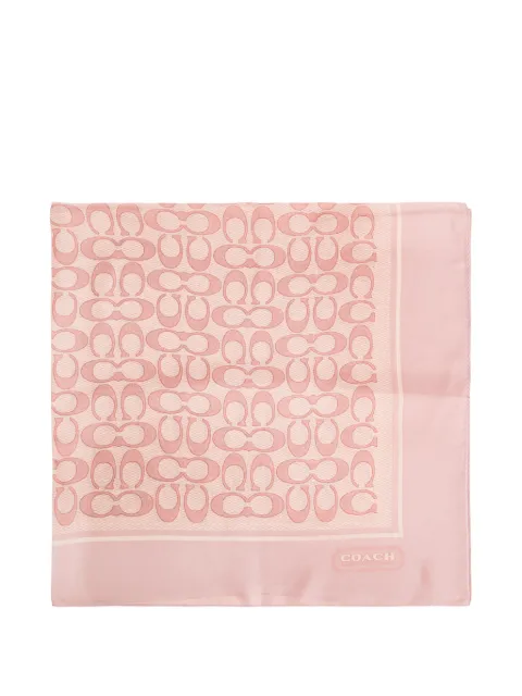 Coach Signature silk scarf Pink 29C27550