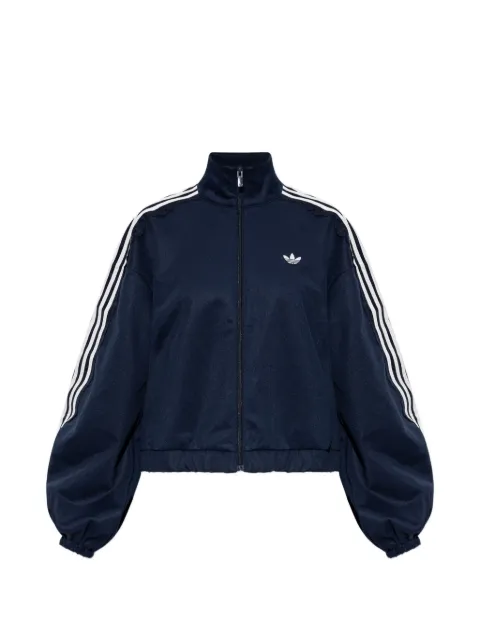 adidas logo-embroidered zip-up sweatshirt Blue LG4277