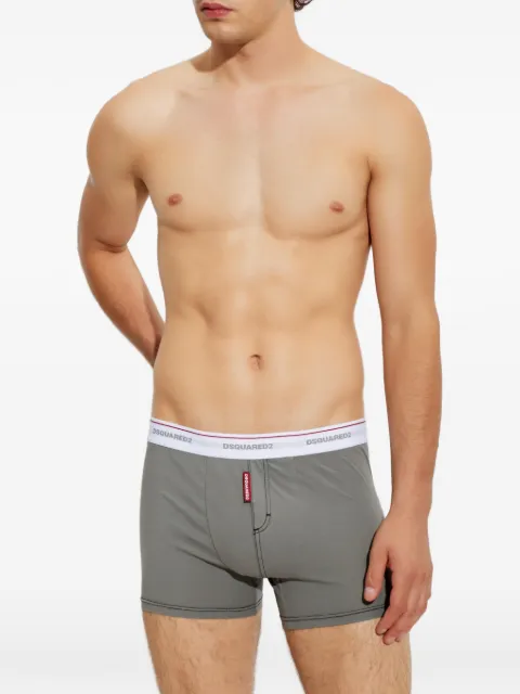 DSQUARED2 cotton boxers with logo Grey D9LDG63500