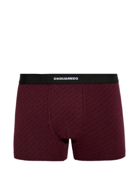DSQUARED2 monogram-print logo-waistband boxers Red D9LDC6390