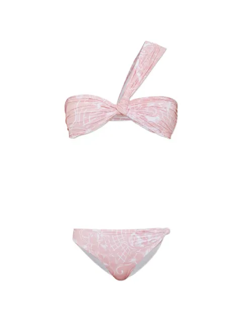 Balmain printed lycra swimsuit Pink BKBA42630