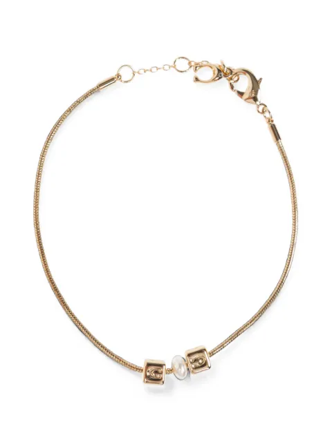 Coach logo-charm faux-pearl bracelet Gold 37581213GLD