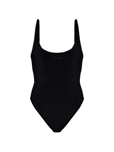 DSQUARED2 logo-embroidered swimsuit Black D6BG554300