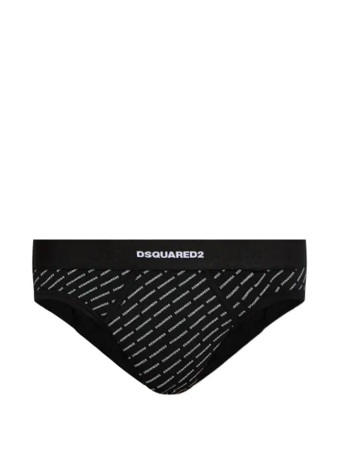 DSQUARED2 cotton briefs with monogram Black D9L8263900