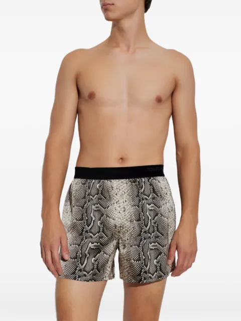 TOM FORD snakeskin-print boxers Grey T4LE423200