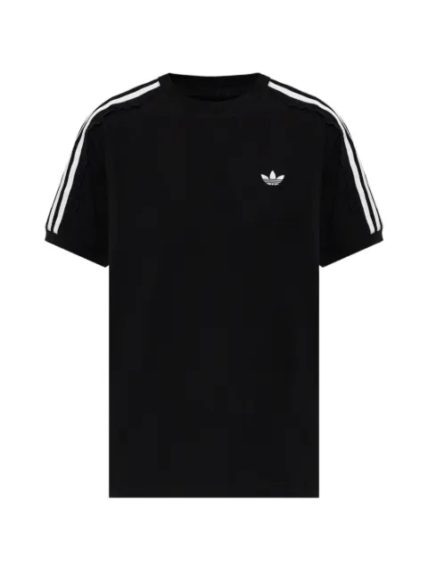 adidas lace-trim embroidered-logo T-shirt Black LG4263