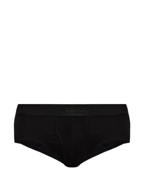 TOM FORD logo-waistband briefs Black T4LC130400