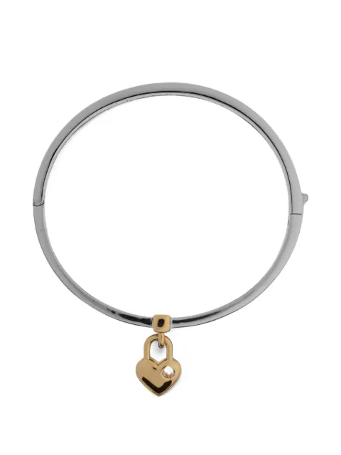 Kate Spade heart-pendant bangle bracelet Silver KP729