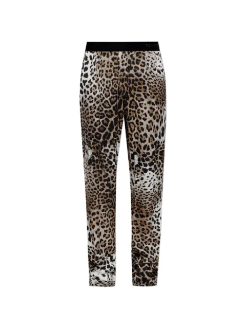 TOM FORD leopard-print silk pants Neutrals T4H2023300