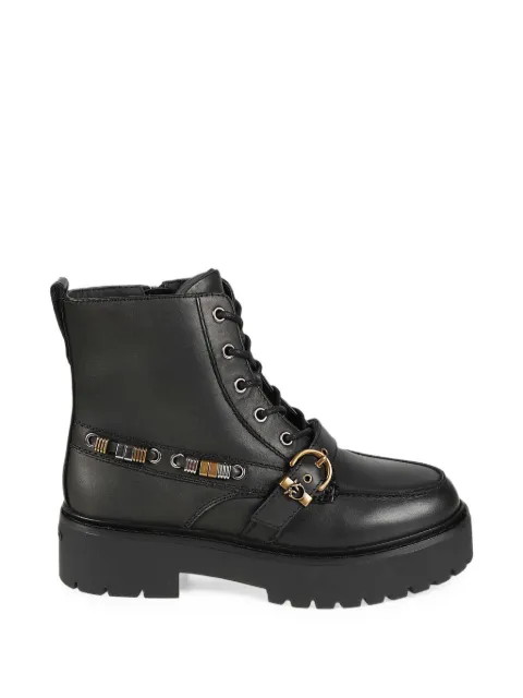 PINKO buckle-detail lace-up ankle boots Black SD0565P001