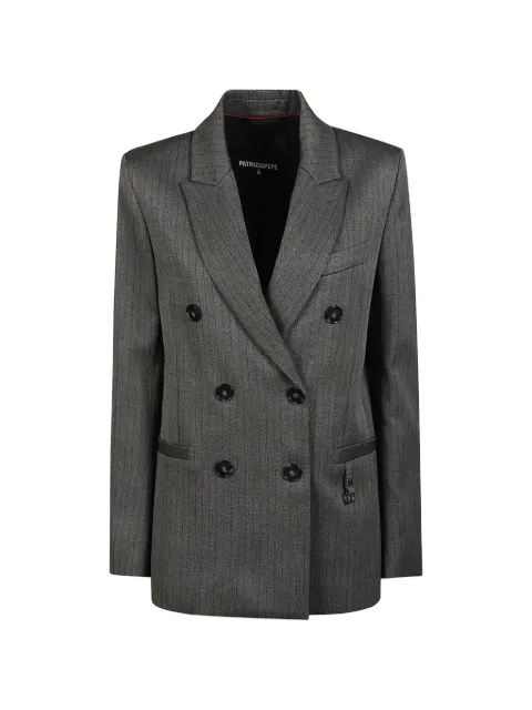 Patrizia Pepe herringbone double-breasted blazer Grey 8S0079C0238