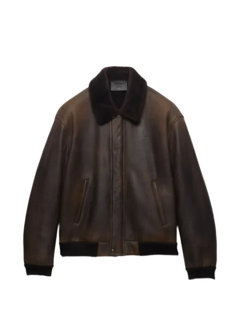 Prada shearling bomber jacket Brown UPW629SOOO6264