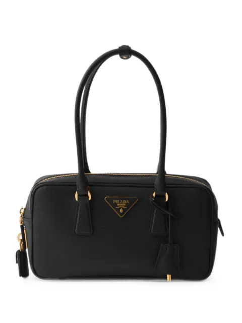 Prada small Saffiano leather top-handle bag Black 1BB130VDOMNZV