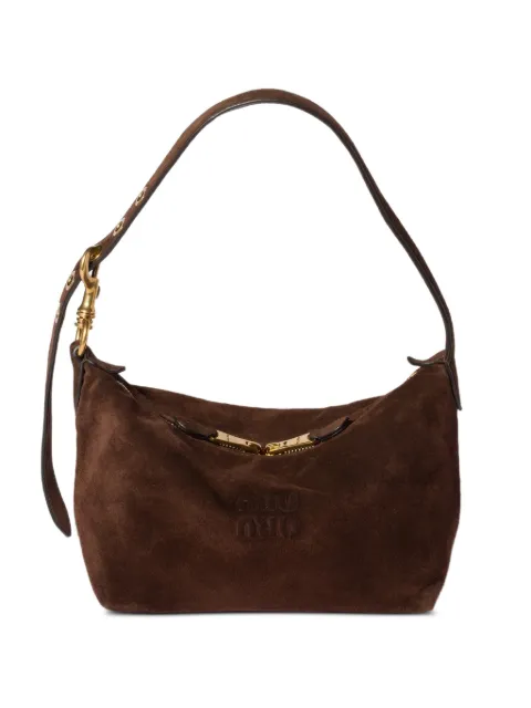 Miu Miu Spirit suede bag Brown 5BC216VOOO2CSS