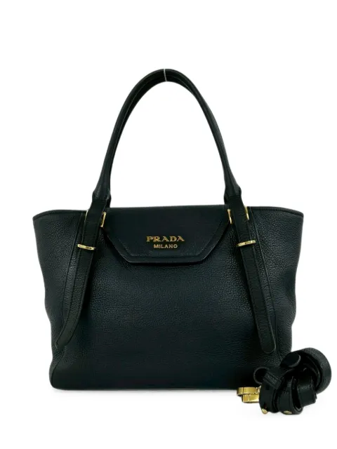 Prada Pre-Owned 2010-2026 Vitello Phenix satchel Black JRYJ7UPB65GBSN2I