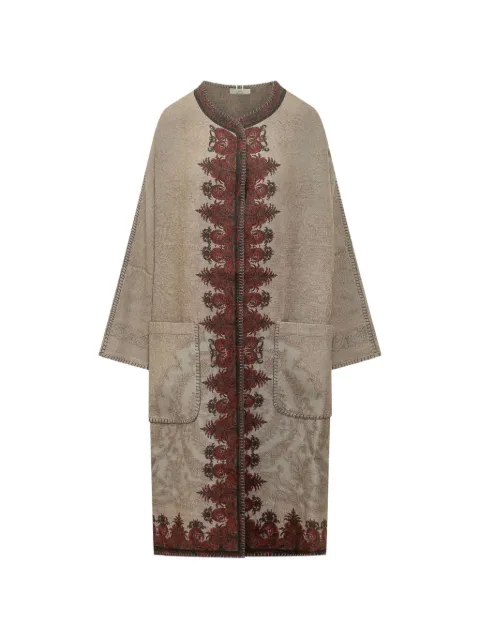Pierre-Louis Mascia Pancake paisley-print wool kimono Neutrals PANCAKESWKM