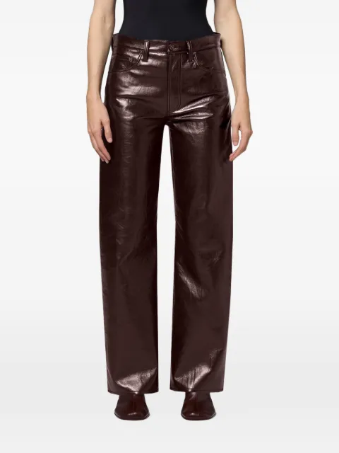 AGOLDE arched-silhouette wide-leg trousers Brown A300