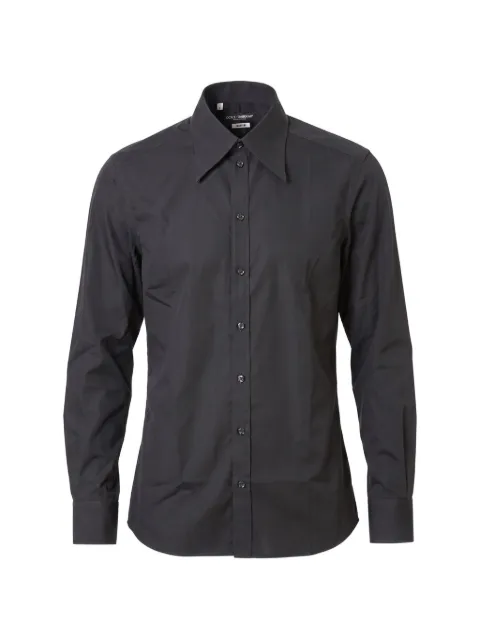 Dolce & Gabbana gold crêpe de chine shirt Black G5NP9TGK523
