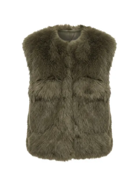 Manzoni 24 fur gilet Grey 26A708S39N