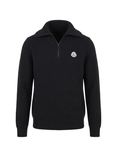 Moncler half-zip ribbed-knit sweater Black 0919F00003M1241