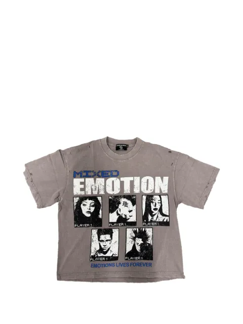 Mixed Emotion Gallery distressed-effect T-shirt Grey MIXE075