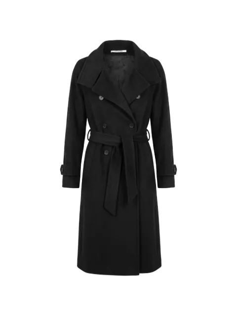 Tagliatore Henryka double-breasted belted coat Black HENRYKAE30007U