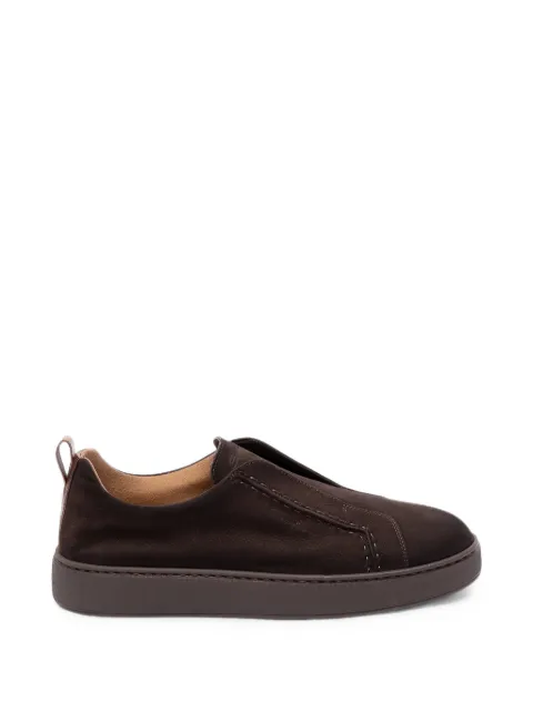 Santoni Victory slip-on sneakers Brown MBCD22222SMOKEMU