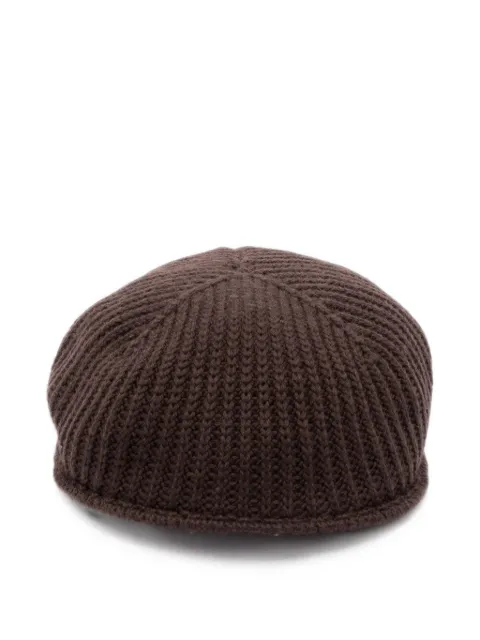 Altea ribbed-knit wool flat beret Brown 2668108