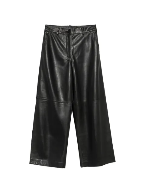 P.A.R.O.S.H. wide-leg leather trousers Black MACIOCK26WD230778S