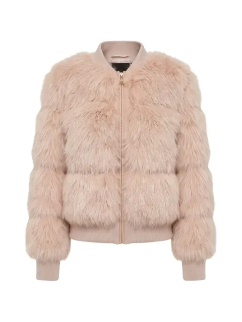 Patrizia Pepe faux-fur bomber jacket Pink 8O0013E0002