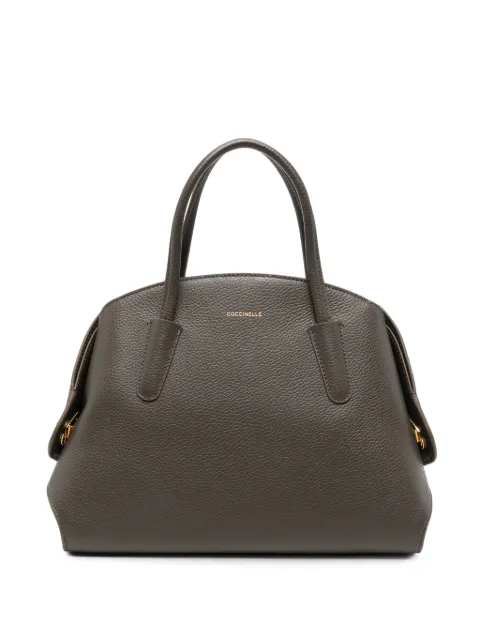 Coccinelle Tylde grained leather tote bag Brown E1V7N180201