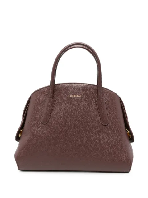 Coccinelle Tylde pebbled leather tote bag Brown E1V7N180201