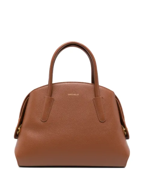 Coccinelle Tylde grained leather tote bag Brown E1V7N180201