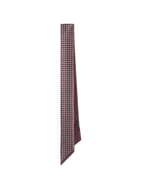 Tagliatore geometric-print silk scarf Red FOULARD8AINTI2602