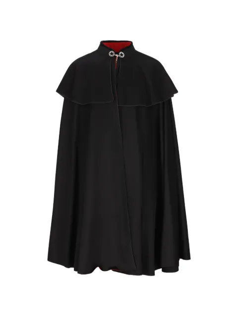 IL TABARRO layered-panel hook-fastening cape Black TAB003861