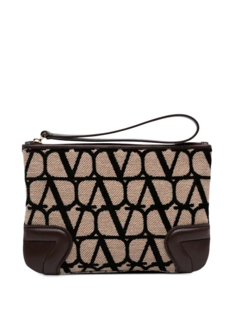 Valentino Garavani Pre-Owned 2018-2026 Toile Iconographe pouch Brown HPUNE3OYHQCJCY6A