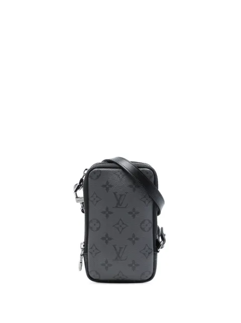 Louis Vuitton Pre-Owned 2020 Monogram Eclipse Reverse Double Phone Pouch crossbody bag Black V5SNBADLG1QVXKP0