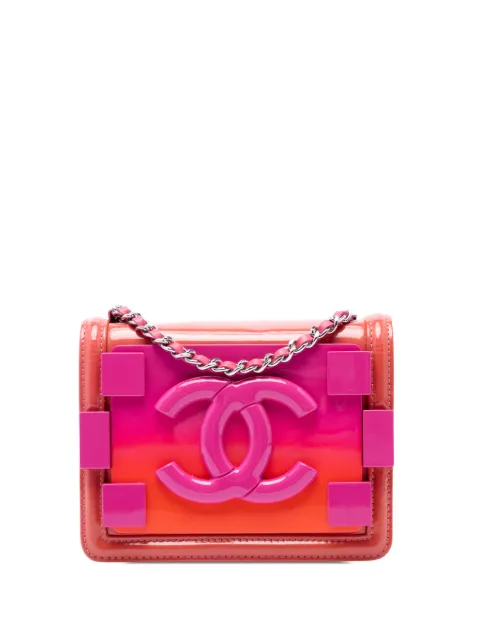 CHANEL Pre-Owned 2014 Mini Ombre Acrylic and Patent Boy Brick Flap crossbody bag Pink A7YO3JR36T6TIP8A