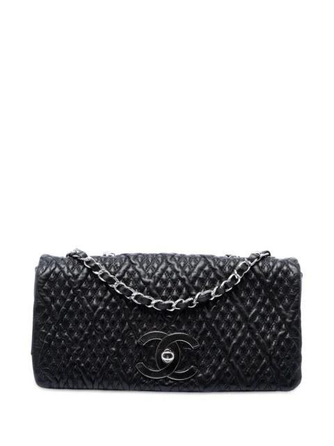 CHANEL Pre-Owned 2010-2011 Small CC Quilted Lambskin Astrakhan Flap shoulder bag Black 861SE3PR123PXJYS