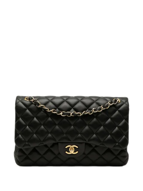 CHANEL Pre-Owned 2012-2013 Jumbo Classic Lambskin Double Flap shoulder bag Black WZ6FBGJVNGP42SHP