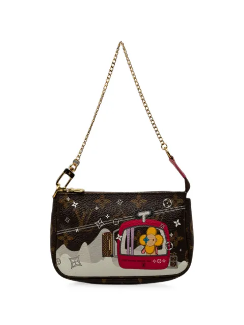 Louis Vuitton Pre-Owned 2019 Monogram Christmas Animation Mini Courchevel Pochette Accessories handbag Brown XGBU5JKL7XRQB26D