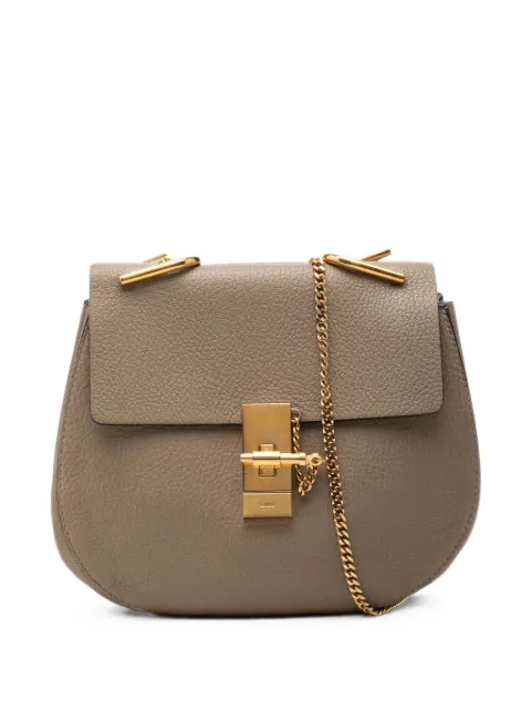 Chloé Pre-Owned 2016 Small Grained Calfskin Drew crossbody bag Brown 7MWSYKGN0AZZOGC7