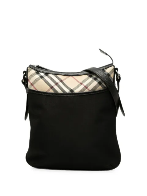 Burberry Pre-Owned 2000-2017 Nova Check Trimmed Nylon crossbody bag Black 8QMY3820OVO5NR1E