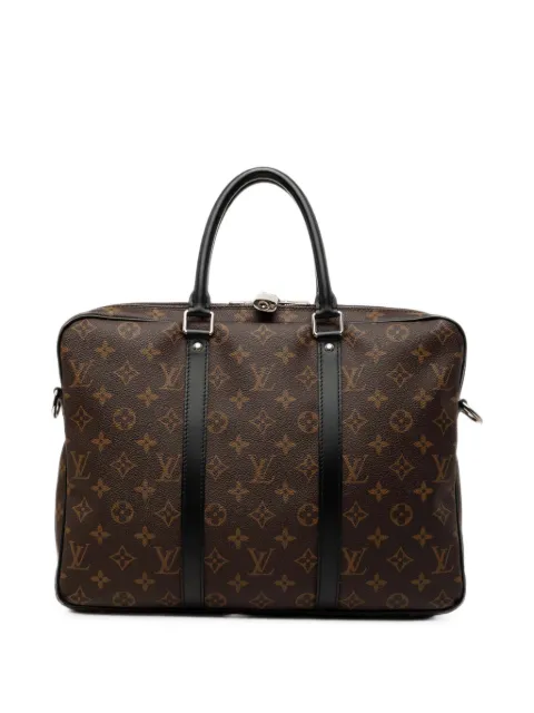 Louis Vuitton Pre-Owned 2020 Monogram Macassar Porte Documents Jour business bag Brown GS9YUTOH17Z4BCOY