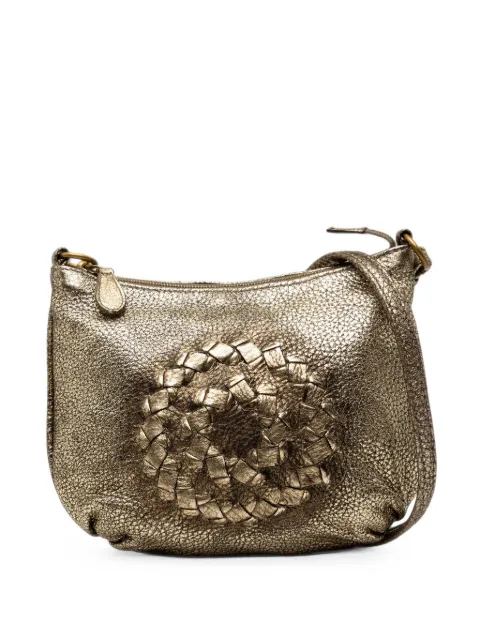 Bottega Veneta Pre-Owned 2007 Metallic Intrecciato Trimmed Cervo Deerskin Illusion shoulder bag Gold F4SYYBTNTOFKSKJ0