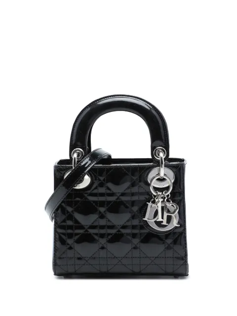 Christian Dior Pre-Owned 2013 Mini Patent Cannage Lady Dior satchel Black GYOUZ8DXXWZQ6A9H