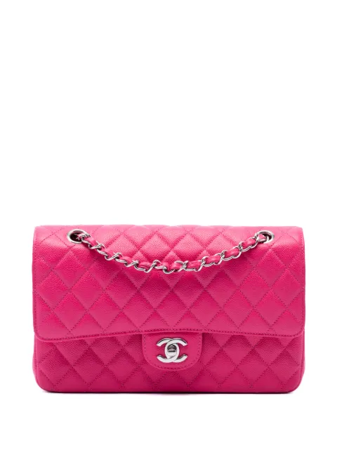 CHANEL Pre-Owned 2010-2011 Medium Classic Caviar Double Flap shoulder bag Pink KE7U6TQJNU1E3VZ9