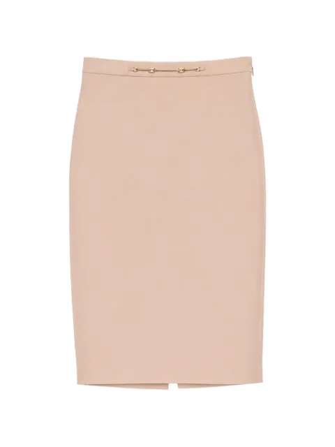 Elisabetta Franchi gold-tone hardware pencil midi skirt Neutrals GO22366E2EA1