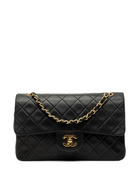 CHANEL Pre-Owned 1989-1991 Small Classic Lambskin Double Flap shoulder bag Black UD8RQFOYJ10N6X0Y